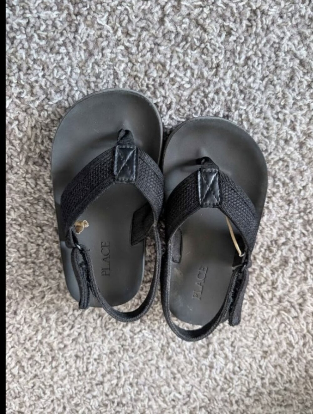 The Children's Place Black Strap Toddler Flip Sandals